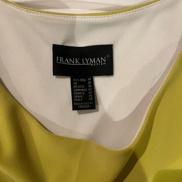 Frank Lyman Design Yellow and Black Striped Mini Dress - Picture 7 of 7